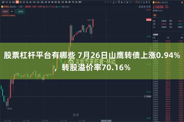 股票杠杆平台有哪些 7月26日山鹰转债上涨0.94%，转股溢价率70.16%