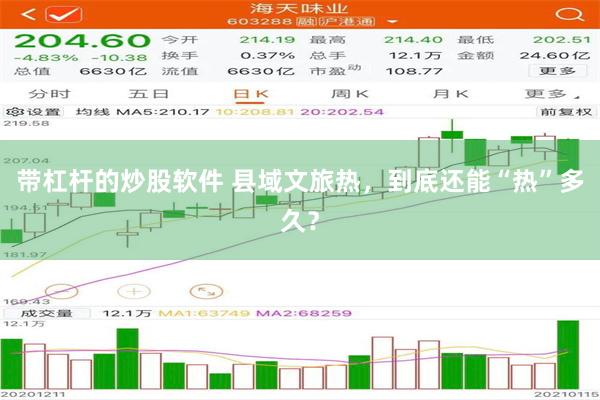 带杠杆的炒股软件 县域文旅热，到底还能“热”多久？