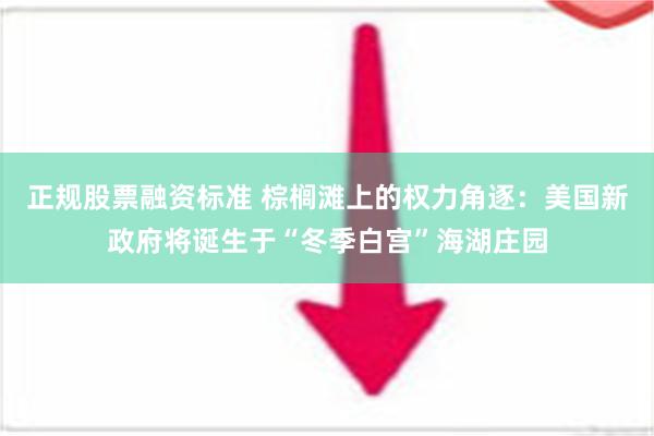 正规股票融资标准 棕榈滩上的权力角逐：美国新政府将诞生于“冬季白宫”海湖庄园